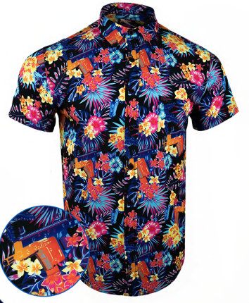 RETRO RIFLE BUTTON DOWN BLISS VECTOR
