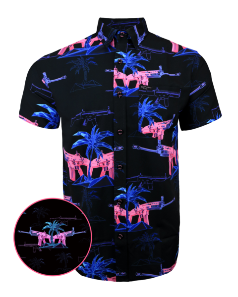 RETRO RIFLE BUTTON DOWN PALM