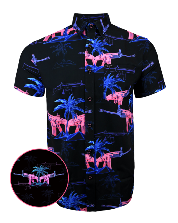 RETRO RIFLE BUTTON DOWN PALM