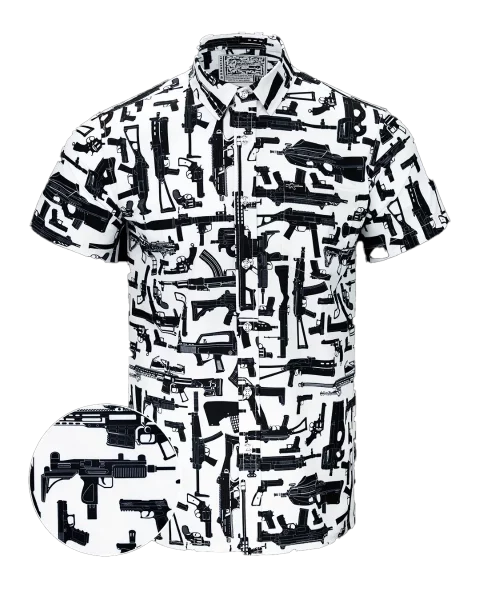 RETRO RIFLE BUTTON DOWN THE ARSENAL