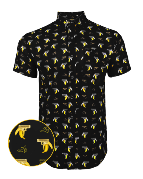 RETRO RIFLE BUTTON DOWN ORGANIC BLACK