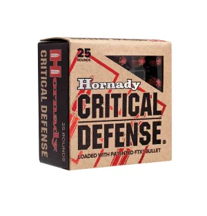 HORNADY 45 AUTO 185 GR FTX CRITICAL DEFENSE 20 RD