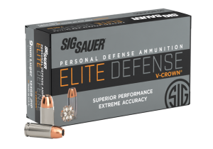 SIG SAUER AMMO 9MM 124GR ELITE VCROWN JHP BOX/50