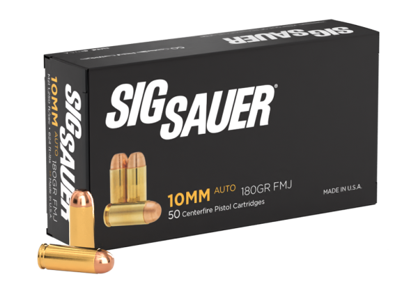 SIG SAUER AMMO 10MM 180GR ELITE BALL FMJ BOX/50