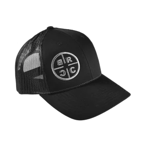 BLACK RIFLE COFFEE CO RETICLE LOGO HAT BLACK MESH