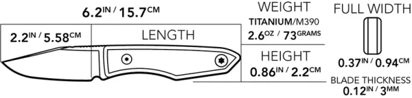 BIGI Ti LOOKOUT FIXED BLADE KNIFE - Image 2