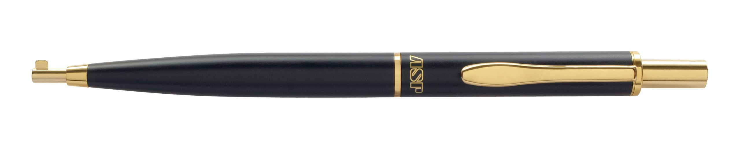 ASP LOCKWRITE CLICK PEN KEY GOLD ACCENTS