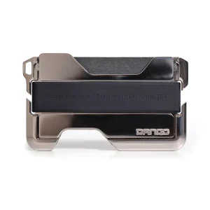 DANGO D02 DAPPER WALLET NICKEL PLATED JET BLACK