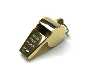 HWC POLICE GOLD PLATED BRASS WHISTLE