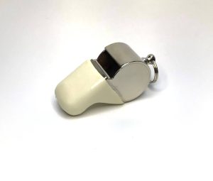 HWC POLICE LARGE NICKEL WHISTLE WITH WHITE LIP GUA
